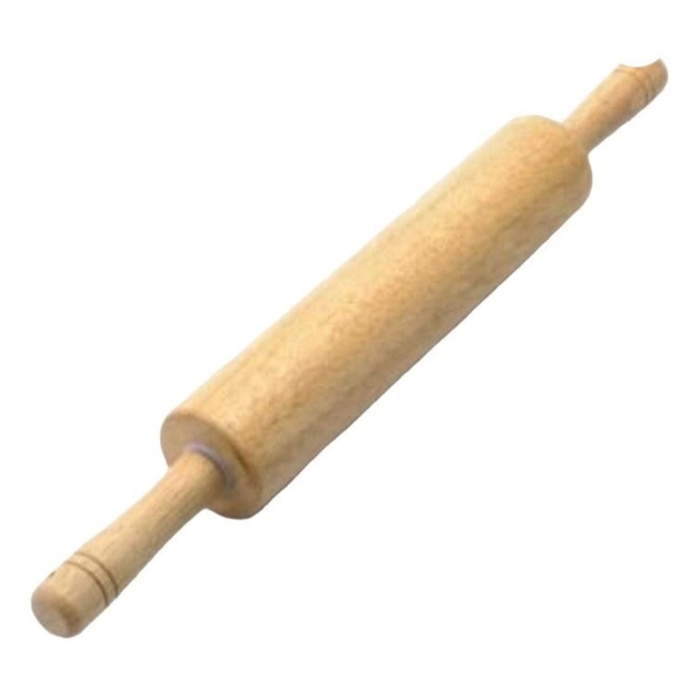 Classic Wood Rolling Pin 17.75" Natural Rosewood Farberware Cookies Pie Dough